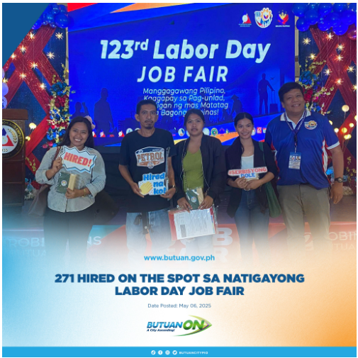 𝟮𝟳𝟭 𝗛𝗜𝗥𝗘𝗗 𝗢𝗡 𝗧𝗛𝗘 𝗦𝗣𝗢𝗧 𝗦𝗔 𝗡𝗔𝗧𝗜𝗚𝗔𝗬𝗢𝗡𝗚 𝗟𝗔𝗕𝗢𝗥 𝗗𝗔𝗬 𝗝𝗢𝗕 𝗙𝗔𝗜𝗥